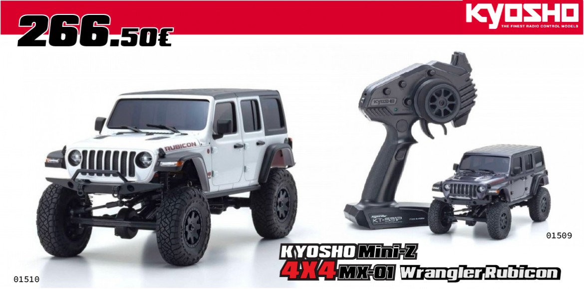 KYOSHO Mini-Z 4X4 MX-01 Jeep Wrangler Rubicon Bright White (KT531P) 